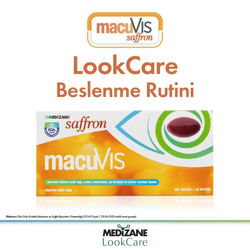 Medizane LookCare MacuVIS Saffron Gıda Takviyesi - 30 Kapsül